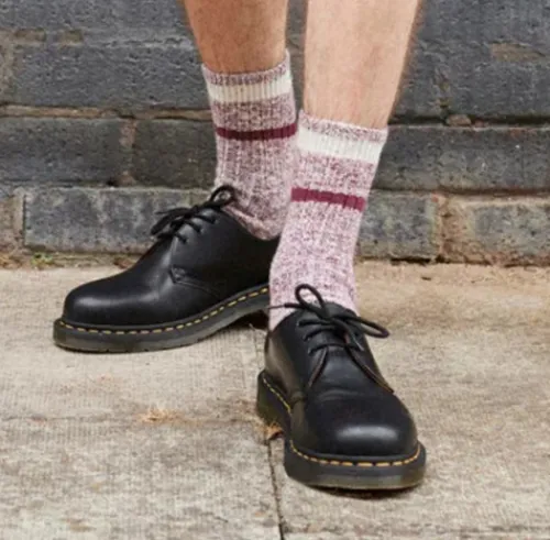 Dr. Martens Socks<Dr. Marten Socks - Organic Cotton Blend - Oxblood/White