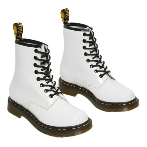 Dr. Martens Boots<Dr Martens 8 Eyelet Boots - 1460 - White Patent