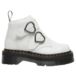 Dr. Martens Boots<Dr Martens Cross Strap Platform Boots - Devonheart - White
