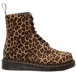 Dr. Martens Boots<Ladies 8 Eyelet Boots - Pascal 1460 - Tan/Leopard