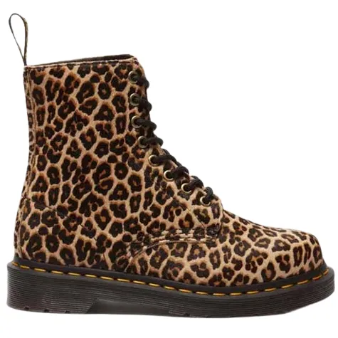 Dr. Martens Boots<Ladies 8 Eyelet Boots - Pascal 1460 - Tan/Leopard