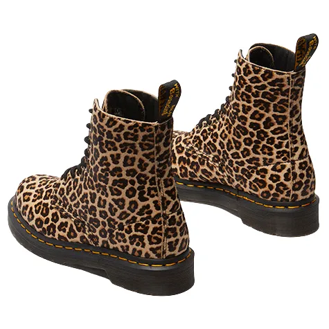 Dr. Martens Boots<Ladies 8 Eyelet Boots - Pascal 1460 - Tan/Leopard