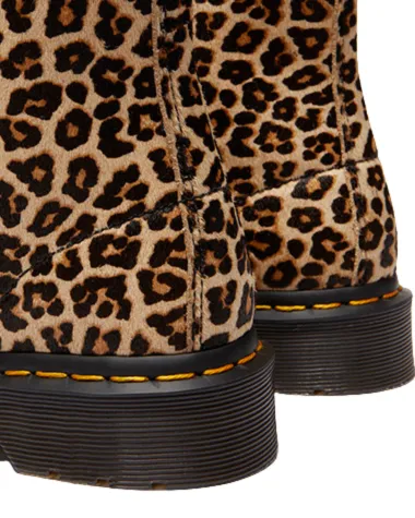 Dr. Martens Boots<Ladies 8 Eyelet Boots - Pascal 1460 - Tan/Leopard