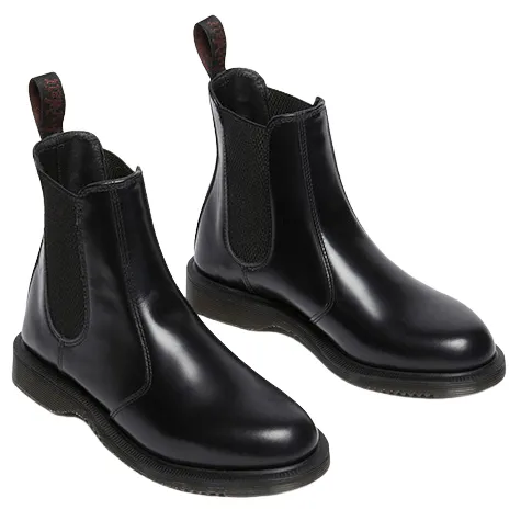 Dr. Martens Boots<Ladies Leather Chelsea Boots - Flora - Black
