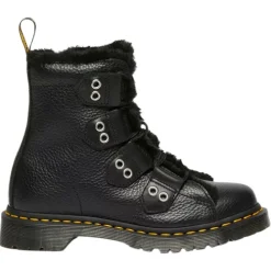 Dr. Martens Boots<Ladies Fur Lined Boots - 1460 - Black