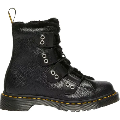 Dr. Martens Boots<Ladies Fur Lined Boots - 1460 - Black