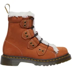 Dr. Martens Boots<Ladies Fur Lined Boots - 1460 - Tan