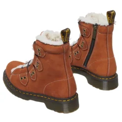 Dr. Martens Boots<Ladies Fur Lined Boots - 1460 - Tan