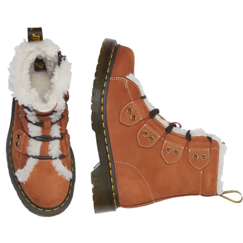 Dr. Martens Boots<Ladies Fur Lined Boots - 1460 - Tan