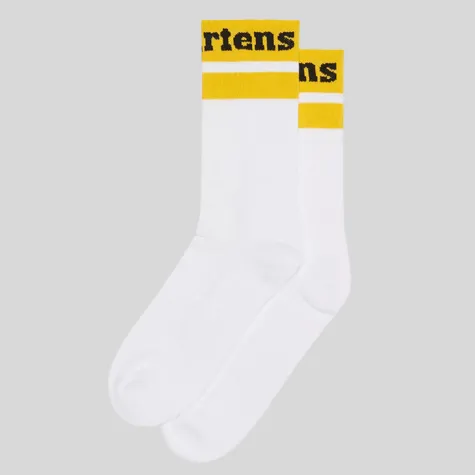 Dr. Martens Socks<Socks - Athletic Logo-White/Yellow