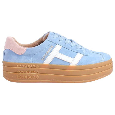 Drilleys Trainers<Ladies Platform Trainers - Sixty Eight - Blue