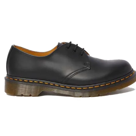 Dr. Martens Shoes | Ladies Larger Sizes<Dr.Martens 3 Eyelet Shoes - 1461 - Black Smooth Leather