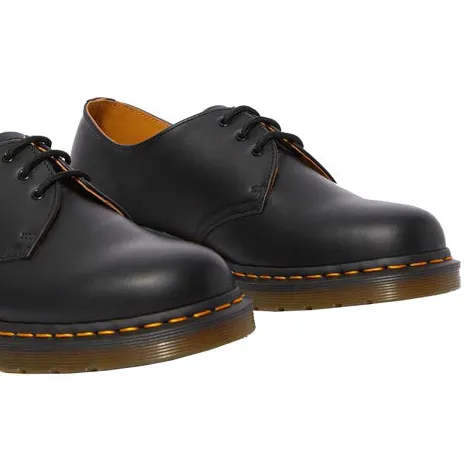 Dr. Martens Shoes | Ladies Larger Sizes<Dr.Martens 3 Eyelet Shoes - 1461 - Black Smooth Leather