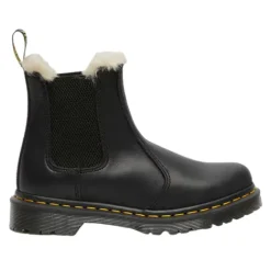 Dr. Martens Boots<Dr.Martens Ladies Faux Fur Chelsea Boot - 2976 Leonore - Black