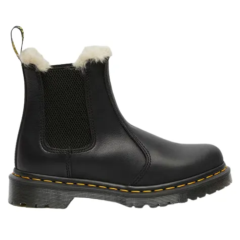Dr. Martens Boots<Dr.Martens Ladies Faux Fur Chelsea Boot - 2976 Leonore - Black