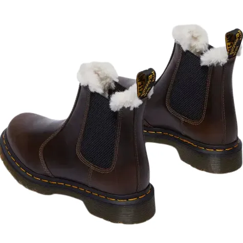 Dr. Martens Boots<Dr.Martens Ladies Faux Fur Lined Chelsea Boot - 2976 Leonore - Dark Khaki