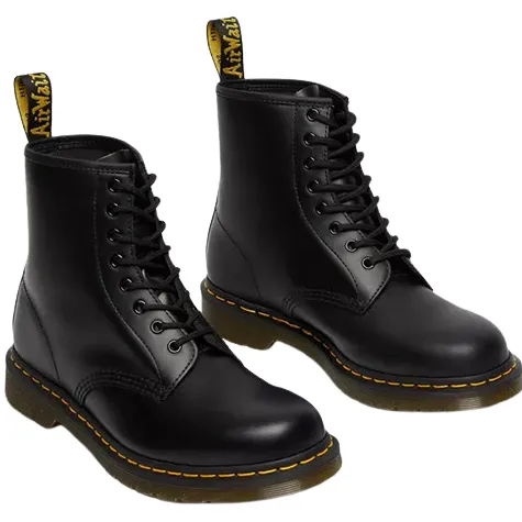 Dr. Martens Boots | Ladies Larger Sizes<Dr.Martens Leather 8 Eye Boots- 1460 - Black Smooth