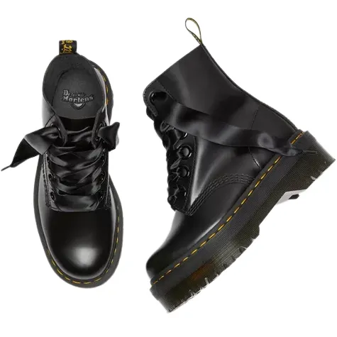 Dr. Martens Boots<Dr.Martens Platform Boots - Molly - Black Hi Shine