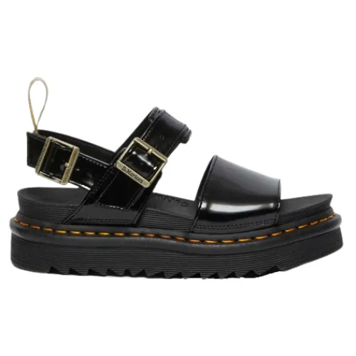 Dr. Martens Sandals<Dr.Martens Vegan Sandals - Voss - Black Hi Shine
