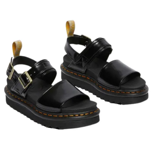 Dr. Martens Sandals<Dr.Martens Vegan Sandals - Voss - Black Hi Shine