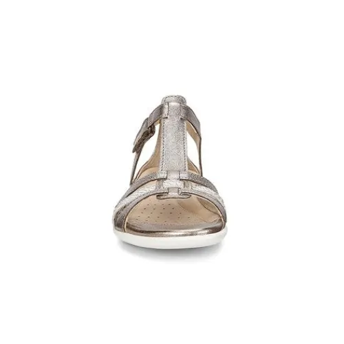 Ecco Sandals<Ladies Flat Sandals - 240873 - Pewter