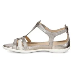 Ecco Sandals<Ladies Flat Sandals - 240873 - Pewter