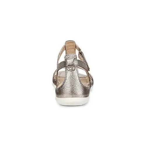 Ecco Sandals<Ladies Flat Sandals - 240873 - Pewter