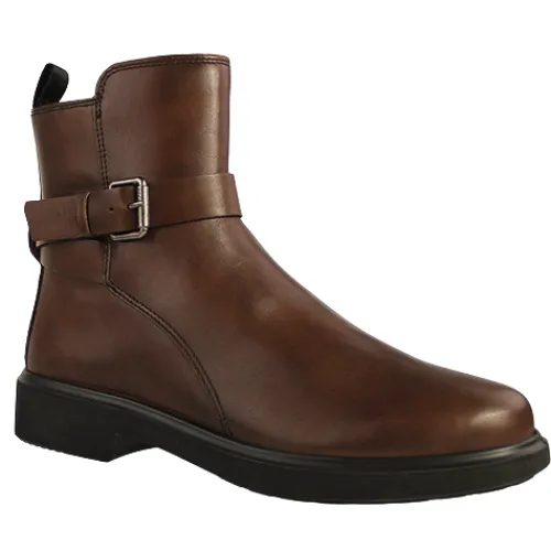Ecco Boots<Ladies Leather Ankle Boots - 222013 - Brown