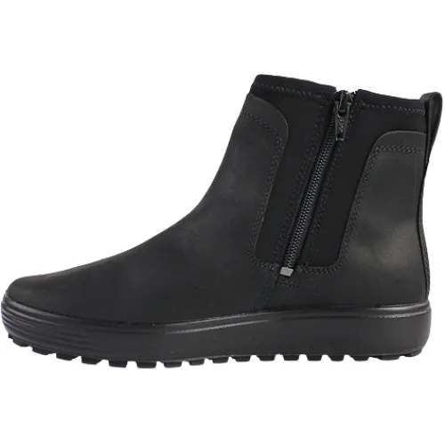 Ecco Boots<Ladies Nubuck Leather Gortex Ankle Boot - 450463 - Black/Black