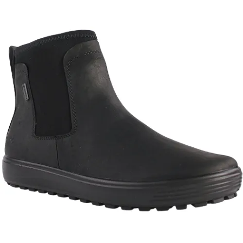 Ecco Boots<Ladies Nubuck Leather Gortex Ankle Boot - 450463 - Black/Black