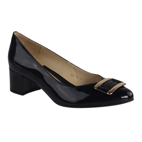 Emis Heels<Block Heeled Pumps - 8155 - Navy Patent