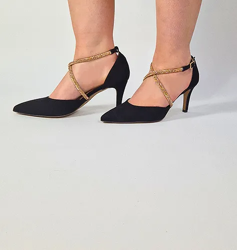 Emis Heels<Dressy Heeled Pumps - 8126 - Black Suede
