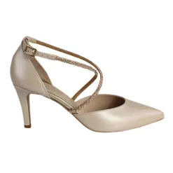 Emis Heels<Dressy Heeled Pumps - 8126 - Cream Leather
