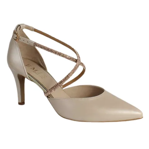 Emis Heels<Dressy Heeled Pumps - 8126 - Cream Leather