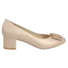 Emis Heels<Ladies Block Heeled Pumps - 8386 - Beige