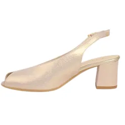 Emis Heels<Peep Toe Slingback Heels - 7372 - Gold