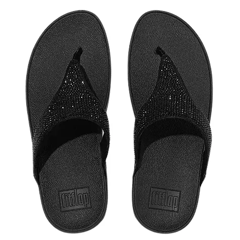 Fit Flop Sandals<Ladies Crystal Toe Post Sandals - Lulu - Black