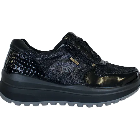 G Comfort Ladies Wide Fitting | Trainers<Ladies Wide Fit Shoes - R-9881 - Black