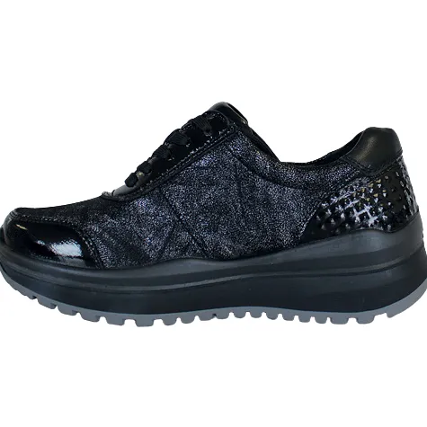 G Comfort Ladies Wide Fitting | Trainers<Ladies Wide Fit Shoes - R-9881 - Black