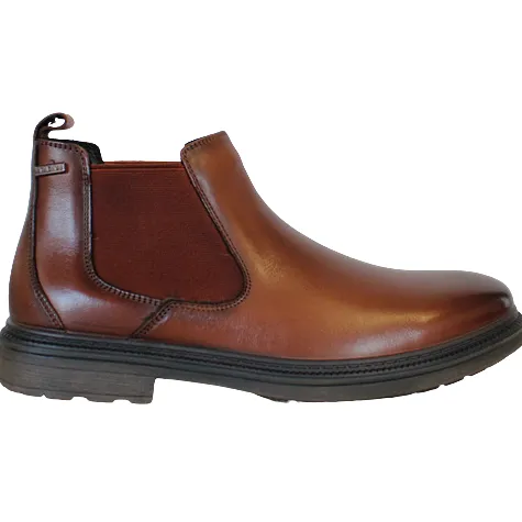 G Comfort Mens Wide Fitting | Boots<Men's Chelsea Boots - 98918 - Cognac