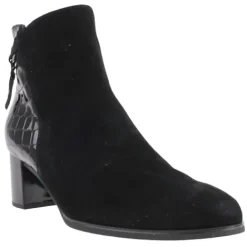 Gabor Boots<Block Heeled Ankle Boots - 55.692.90 - Black Croc