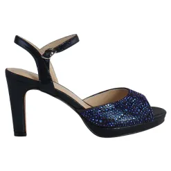 Glamour Heels<Peep Toe Platform Heels - Riga - Navy