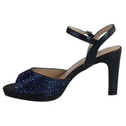 Glamour Heels<Peep Toe Platform Heels - Riga - Navy