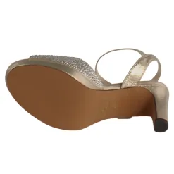 Glamour Heels<Peep Toe Platform Heels - Riga - Gold