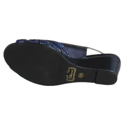 Glamour Heels<Peep Toe Wedges - Minsk - Navy