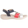 Heavenly Feet Sandals<Flat Sandals - Trace - Navy/ Red/ Silver