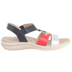 Heavenly Feet Sandals<Flat Sandals - Trace - Navy/ Red/ Silver