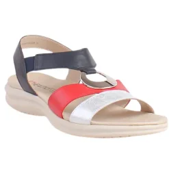 Heavenly Feet Sandals<Flat Sandals - Trace - Navy/ Red/ Silver