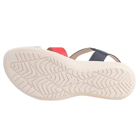 Heavenly Feet Sandals<Flat Sandals - Trace - Navy/ Red/ Silver