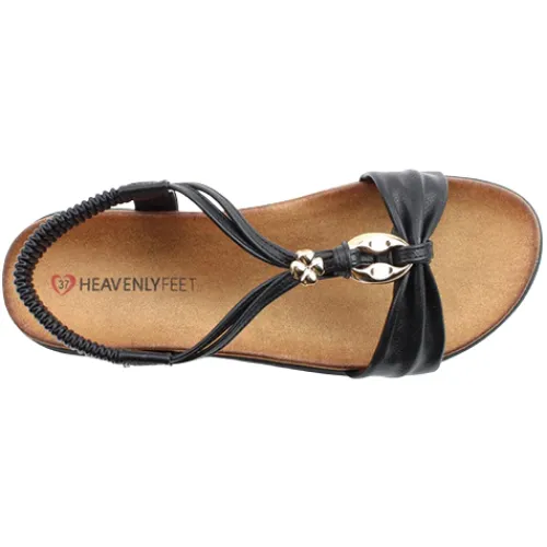 Heavenly Feet Sandals<Ladies Backstrap Sandals - Campari 2 - Black